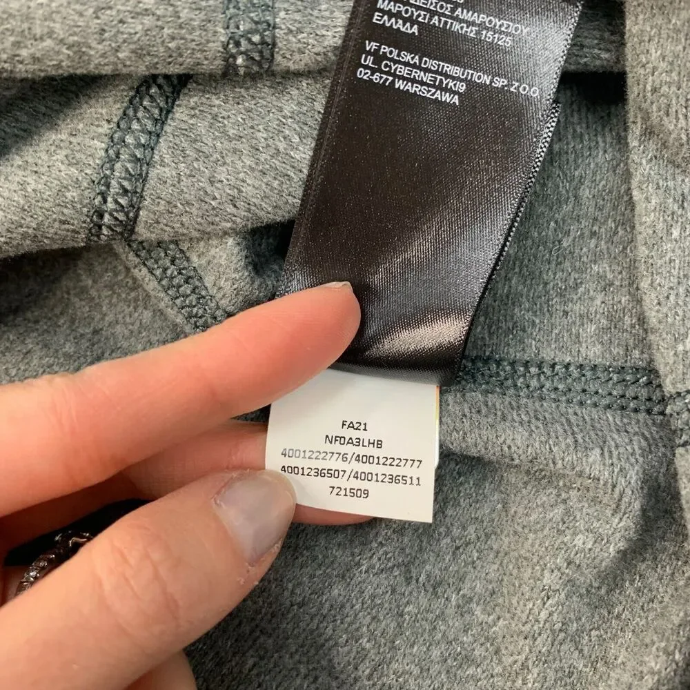 The North Face Sweatshirt Mens M Medium Grey Heathered Quarter‎ Zip Chest Logo